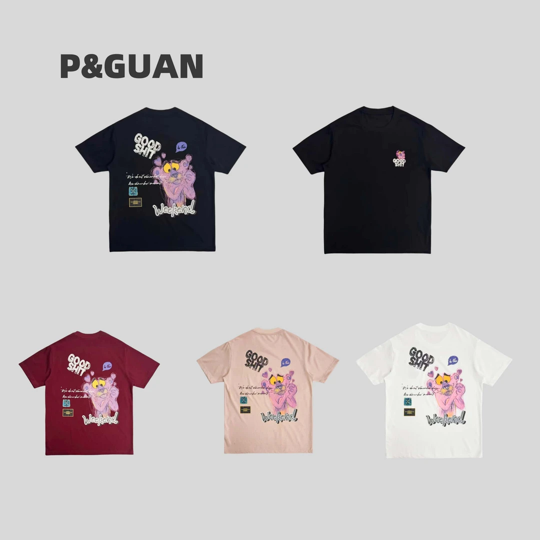 【夏季】新款刺绣时尚印花短袖微宽松圆领上衣