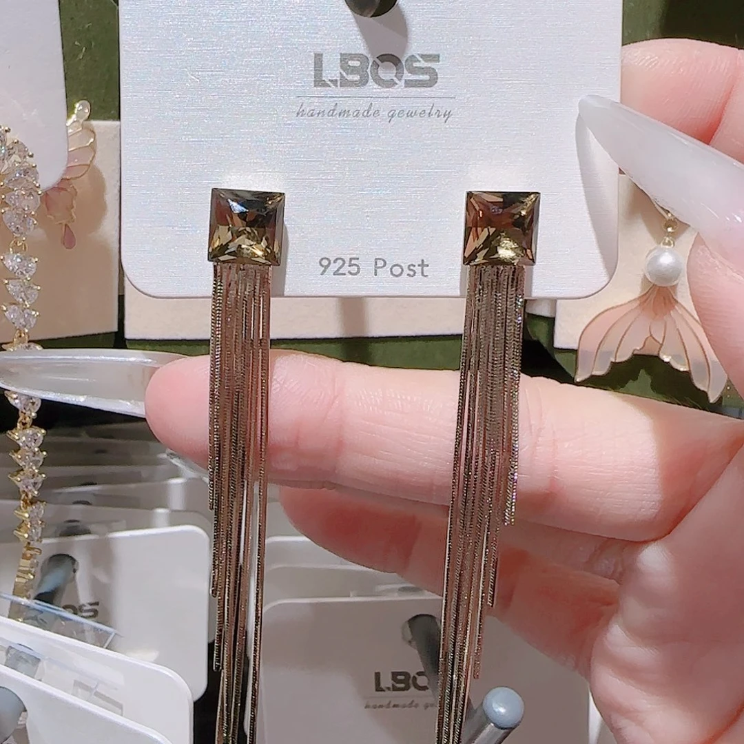 锆石铜合金925银耳环