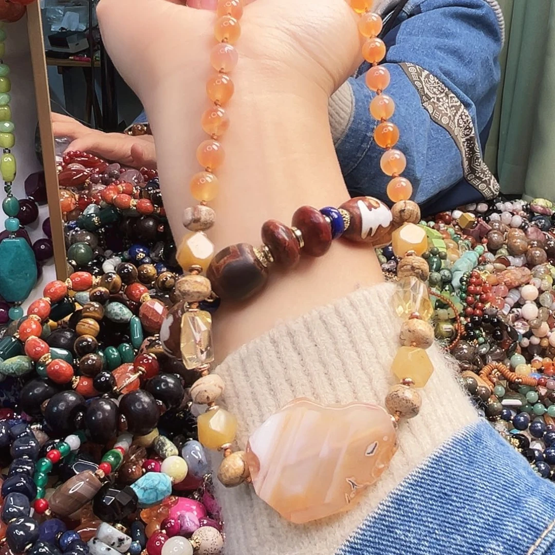 玛瑙/玉髓未镶嵌颈饰玛瑙