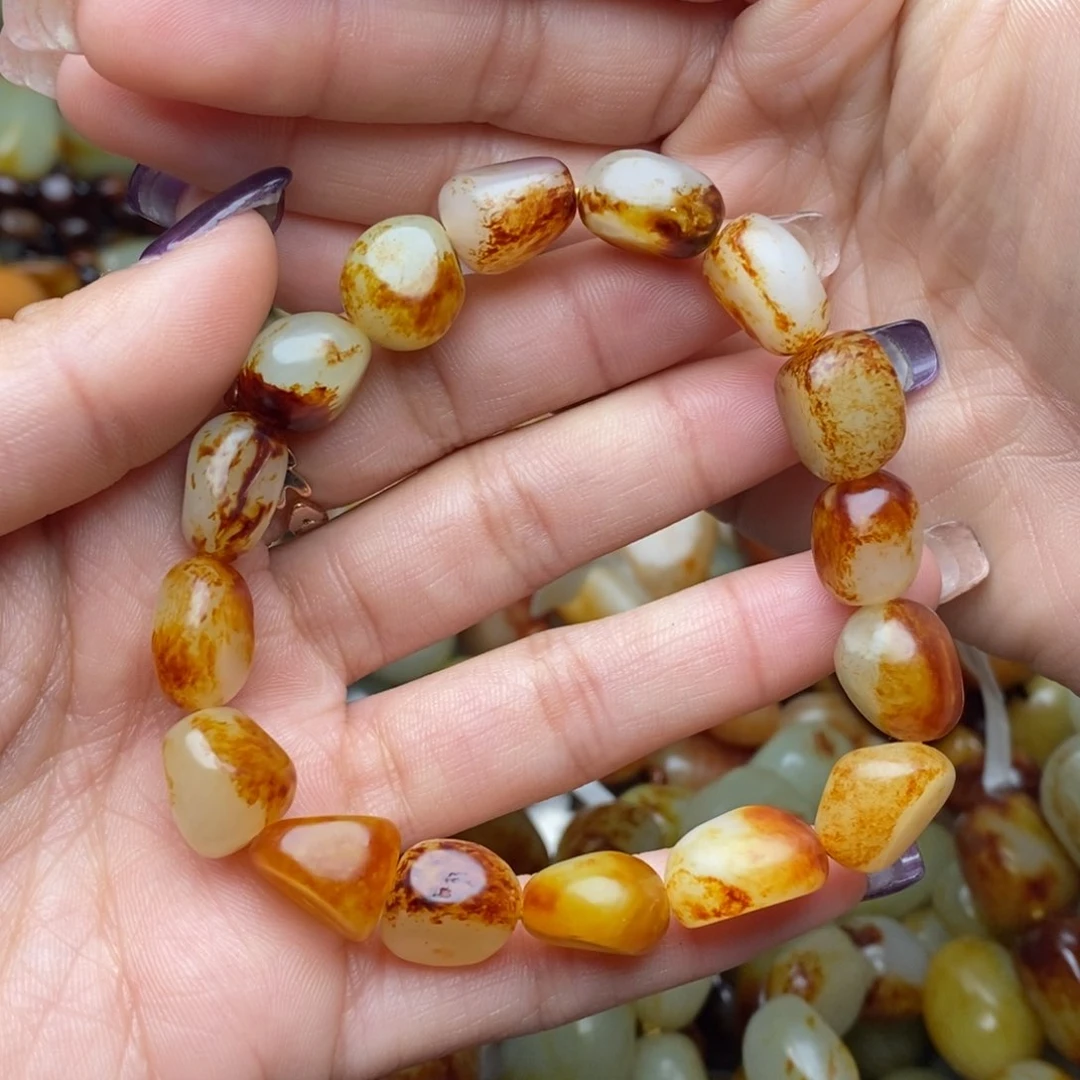 和田玉手链未镶嵌用****4