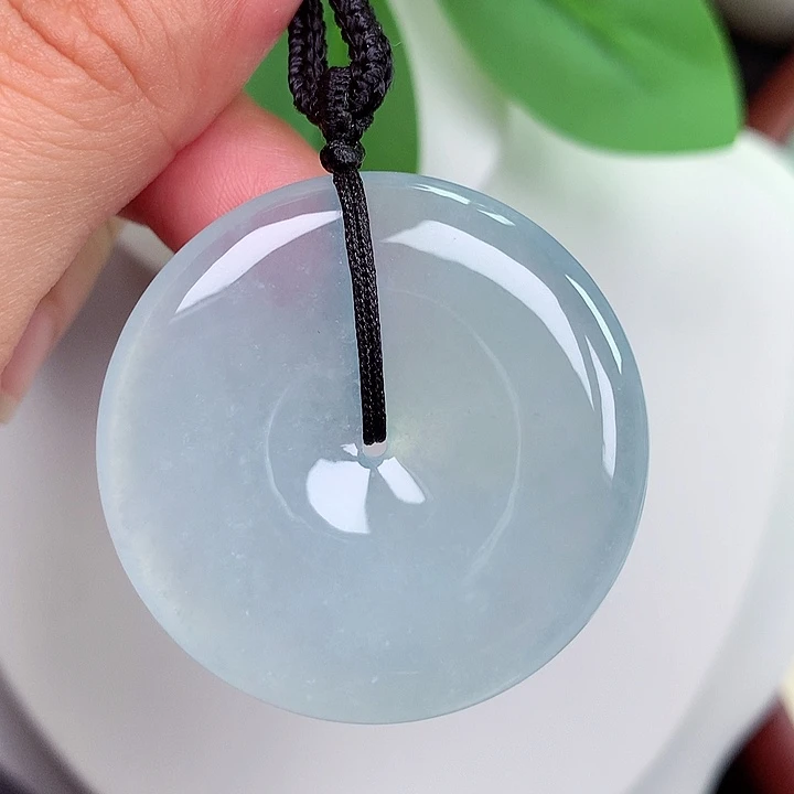 颈饰未镶嵌翡翠平安扣 37.9x5.7mm