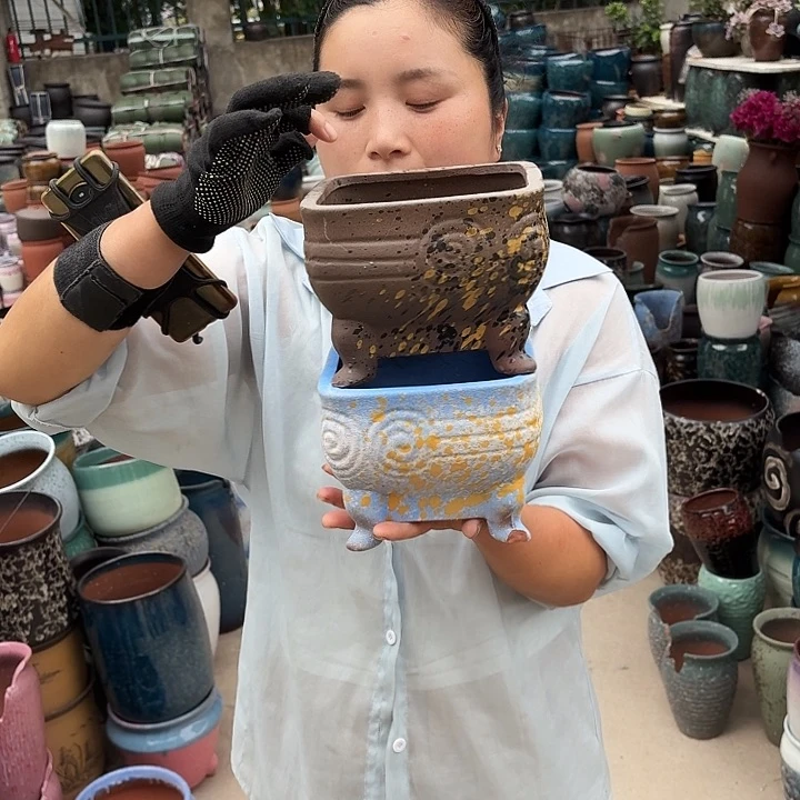 口16高12瑕疵两个盆子。