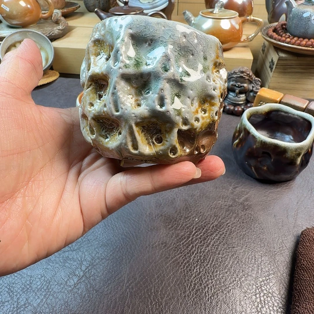 手工手作柴烧主人杯