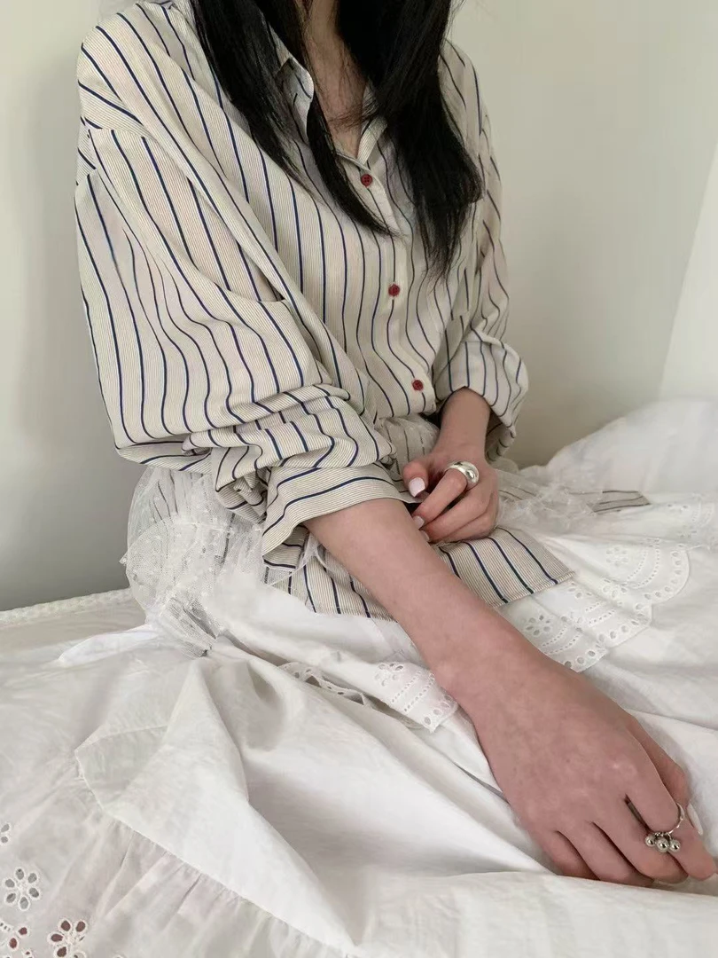 【红条红扣衬衫】高品必备衬衫