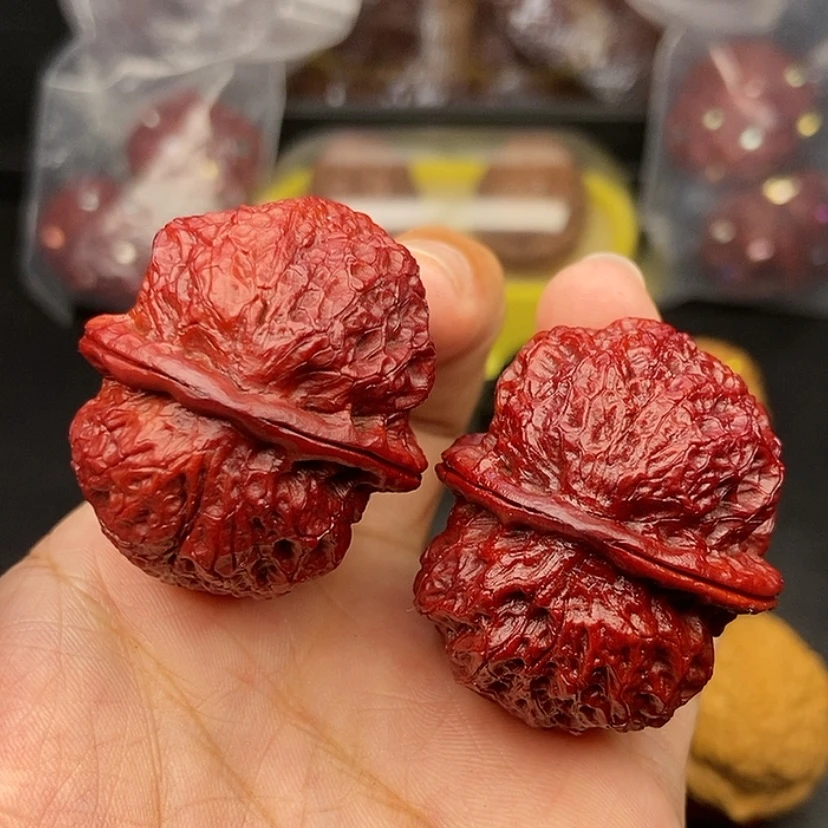 【闪购商品】把件文玩核桃40尺饕餮金蟾51克