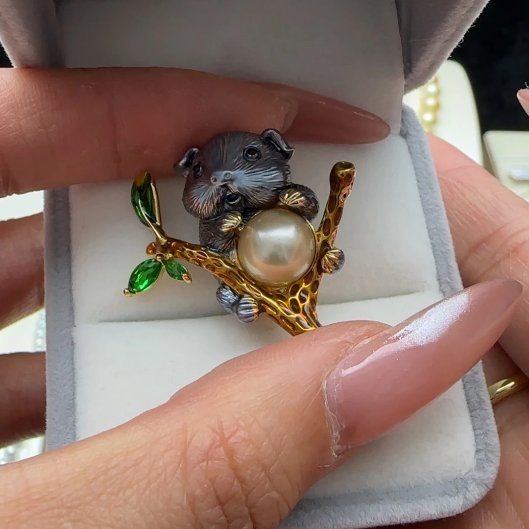 海水珍珠胸针未镶嵌