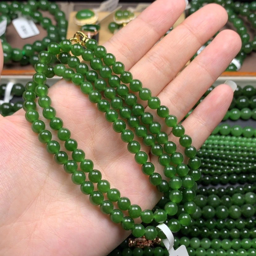 【闪购商品】颈饰未镶嵌和田玉（碧玉）考***狗6m