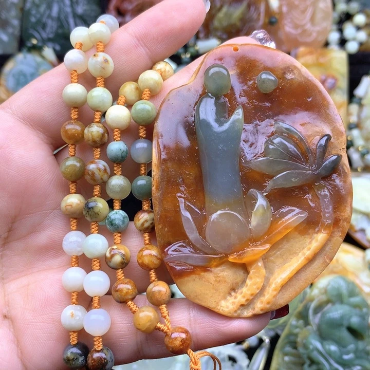 岫玉挂坠未镶嵌?***润