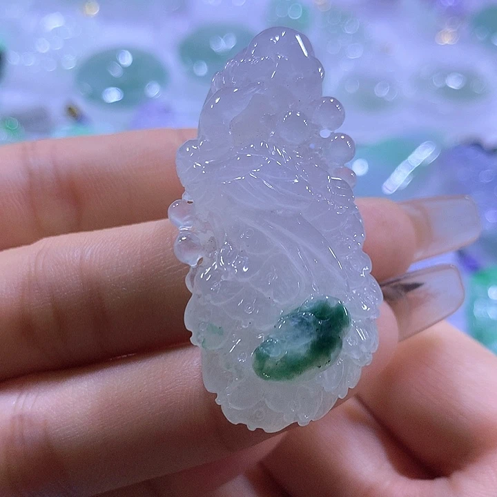 颈饰未镶嵌翡翠天然翡翠A货吊坠