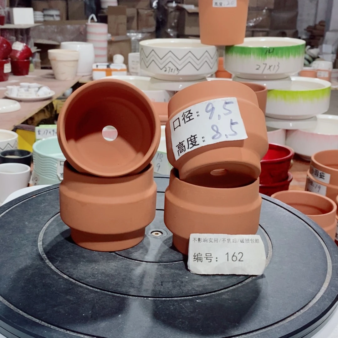 微瑕花盆-162-口9.5×8.5-4个