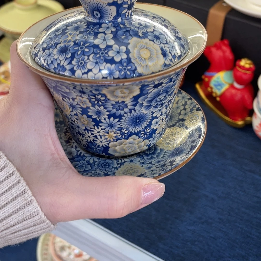 陶景德陶瓷盖碗茶具