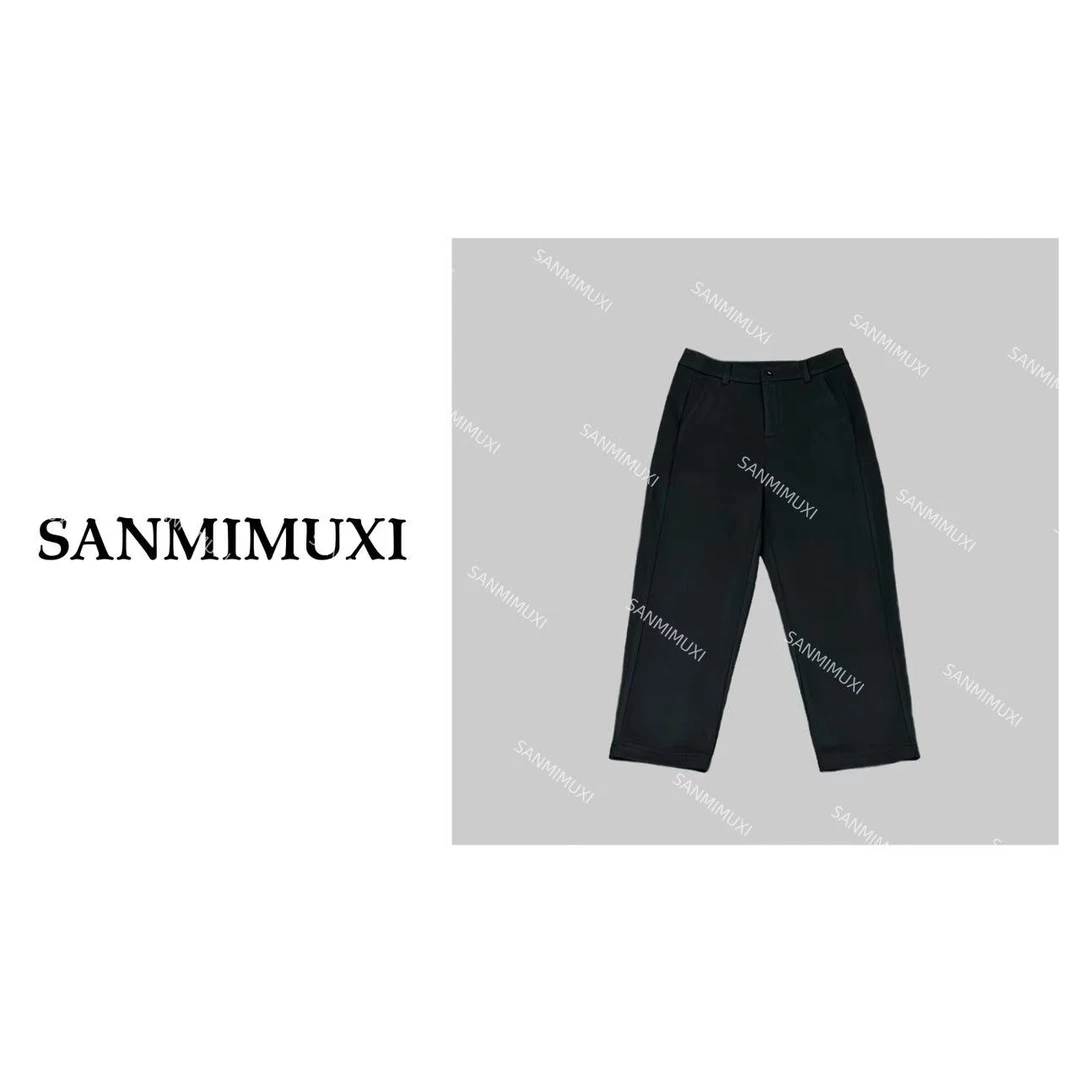 SANMI/叁米   【机车裤】加绒呢子锥形裤 14353