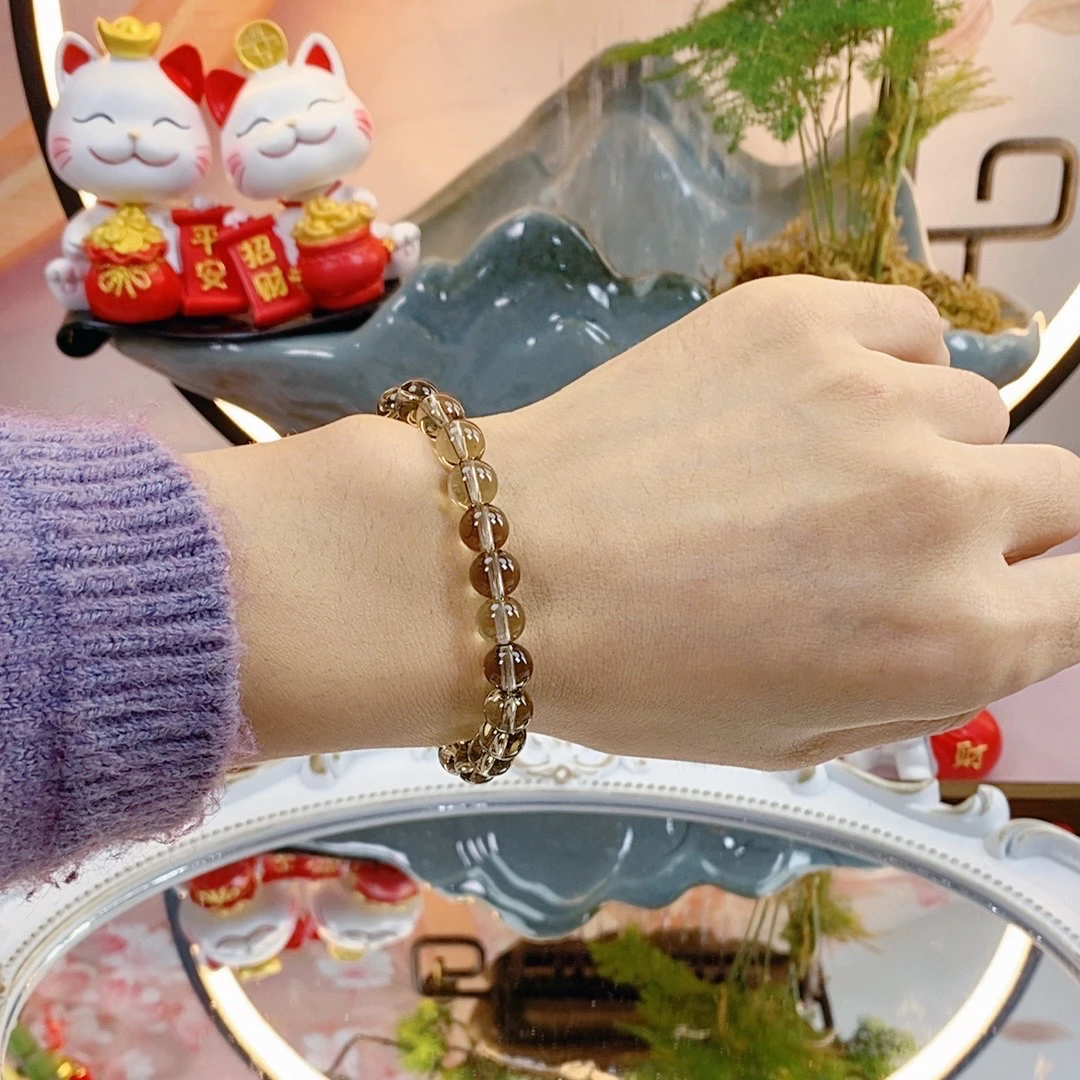 896茶色卡10MM手工串珠DIY手串女