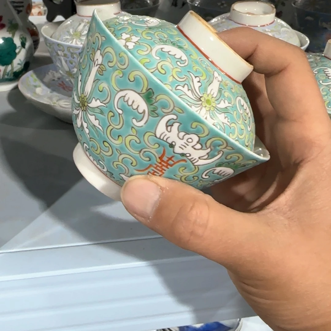 瓷片摆件手绘瓷器全部处理