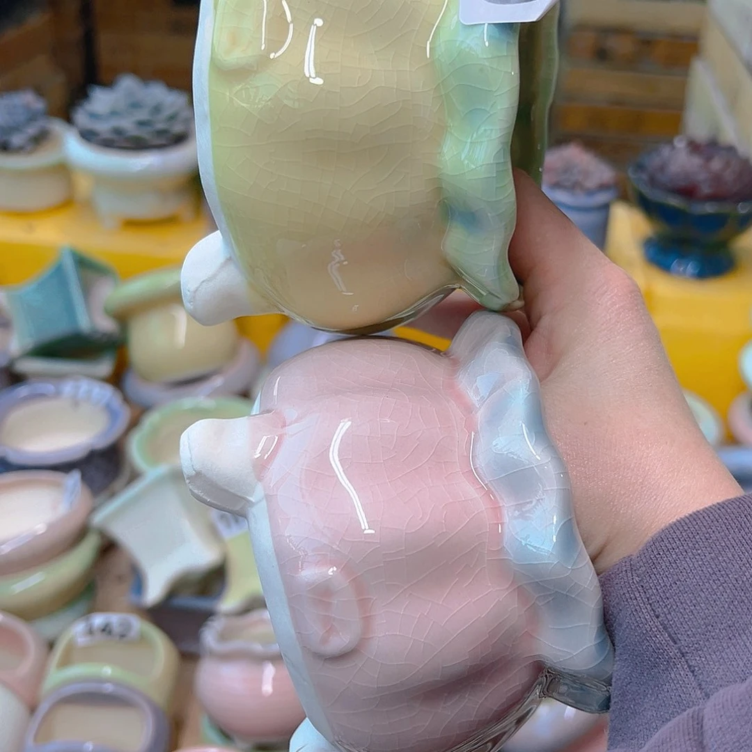 红陶陶瓷花盆当场满12包邮