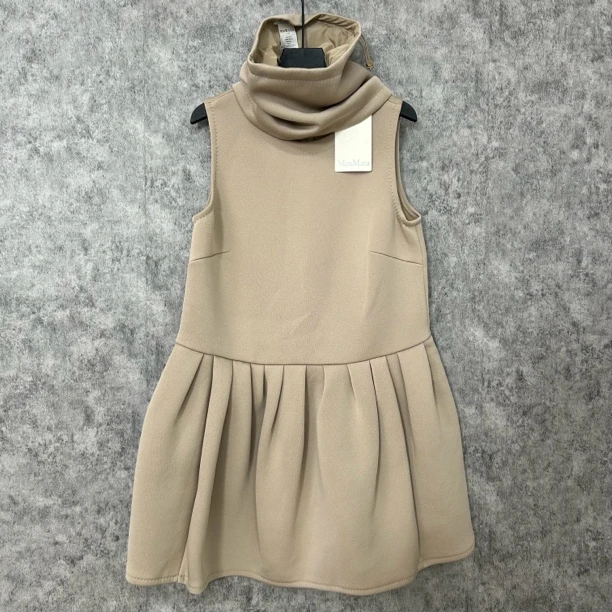 未使用 MaxMara 主线卡其色无袖连衣裙
