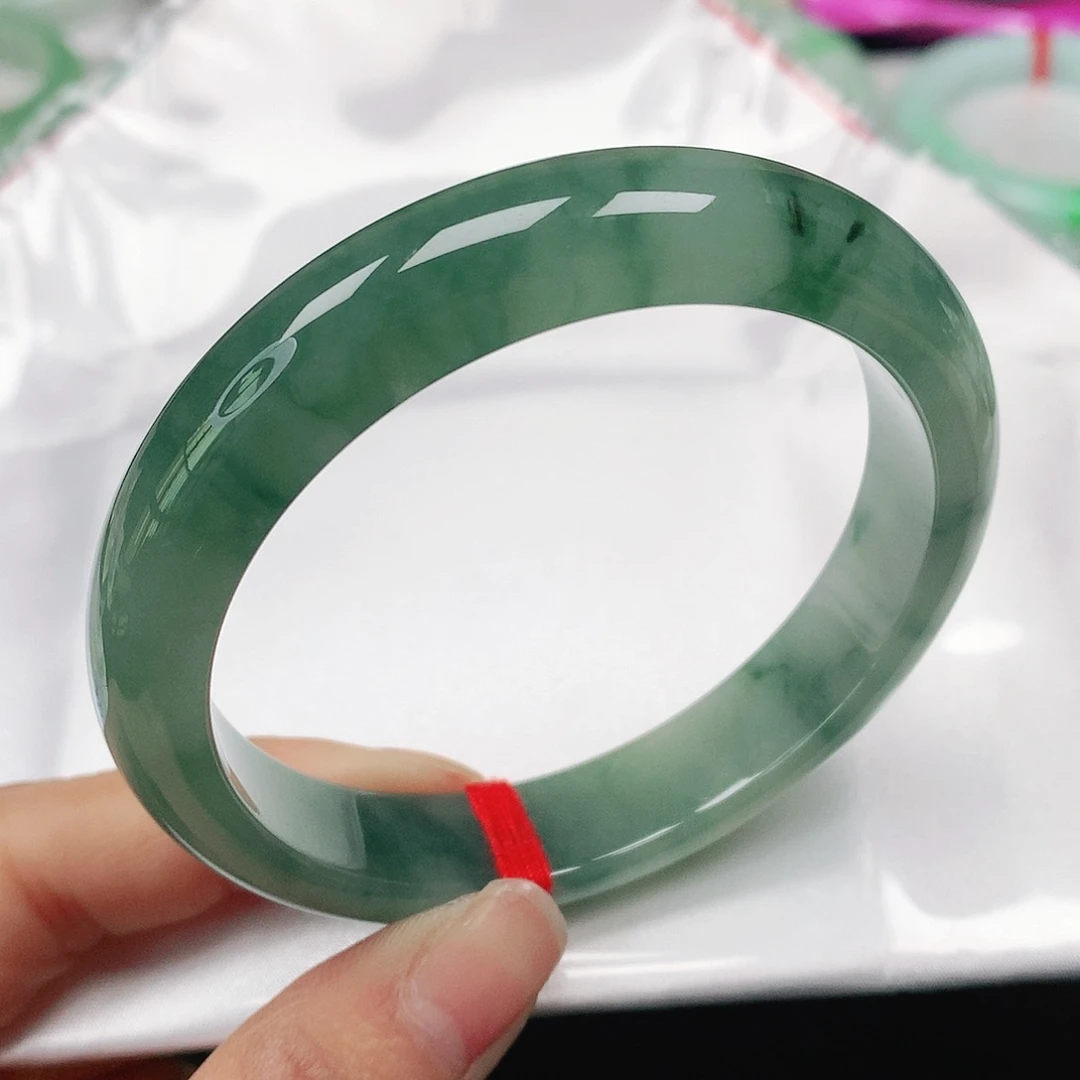 翡翠手镯未镶嵌天然翡翠手镯56