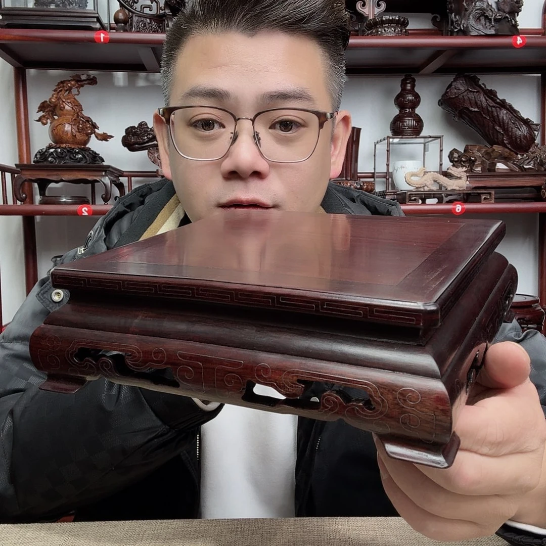 红酸枝工艺品底座