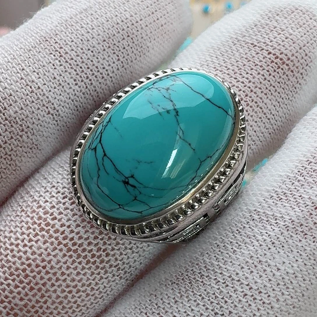 绿松石珠宝奇石银S925镶嵌