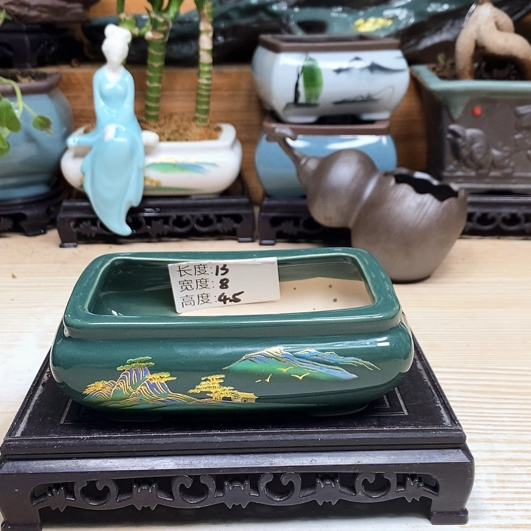 紫砂花盆陶瓷艺术作品欣赏