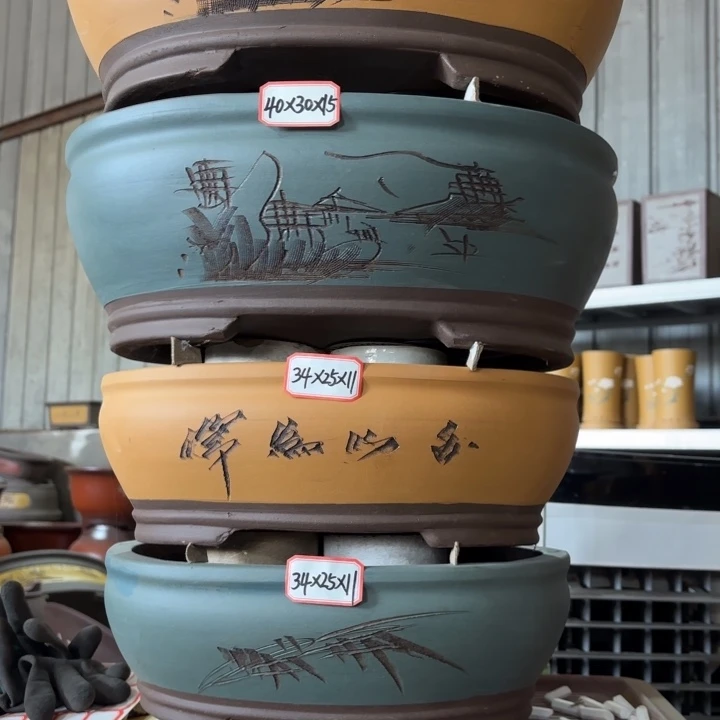 紫砂花盆128-4。