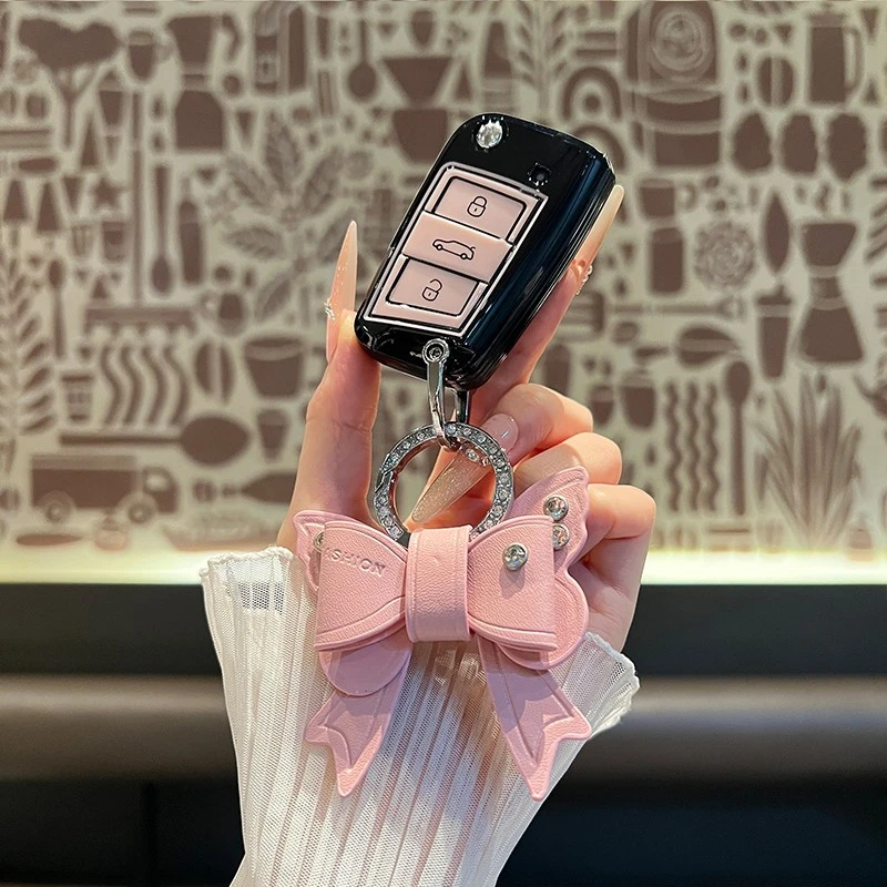 适用大众朗逸钥匙套帕萨特速腾宝来polo探岳途岳途观L探歌壳扣包