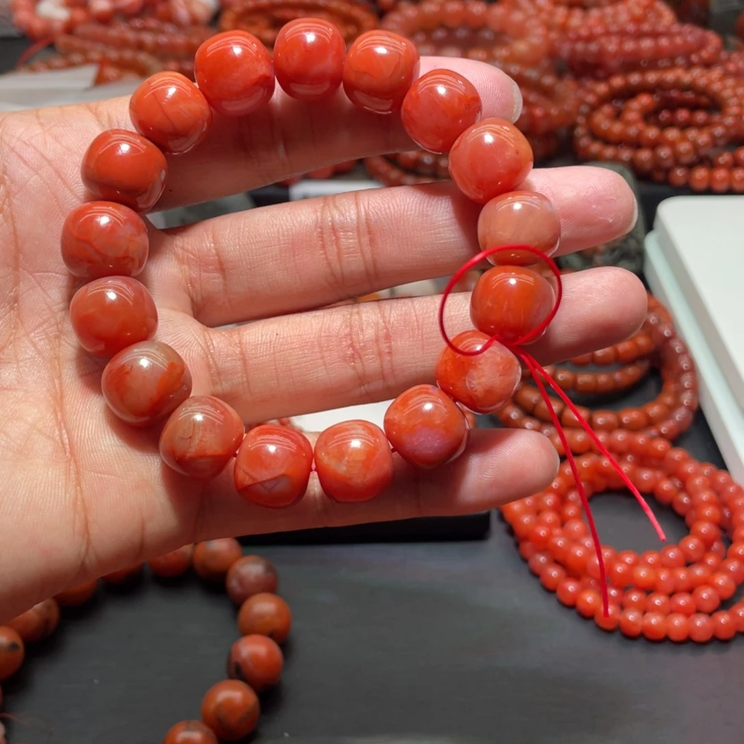 南红玛瑙手链未镶嵌