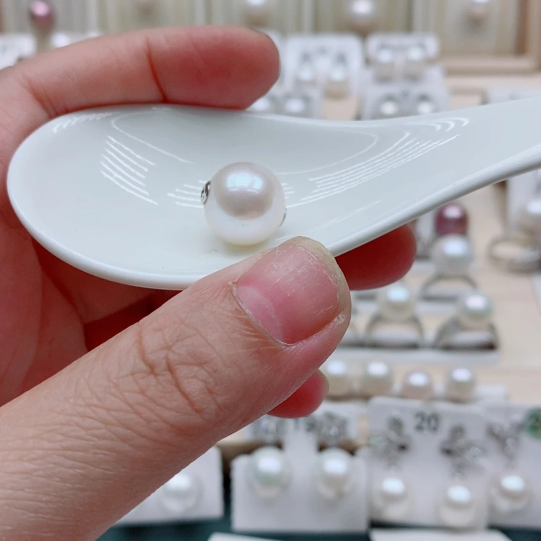 淡水珍珠银S925镶嵌吊坠(赠链)13