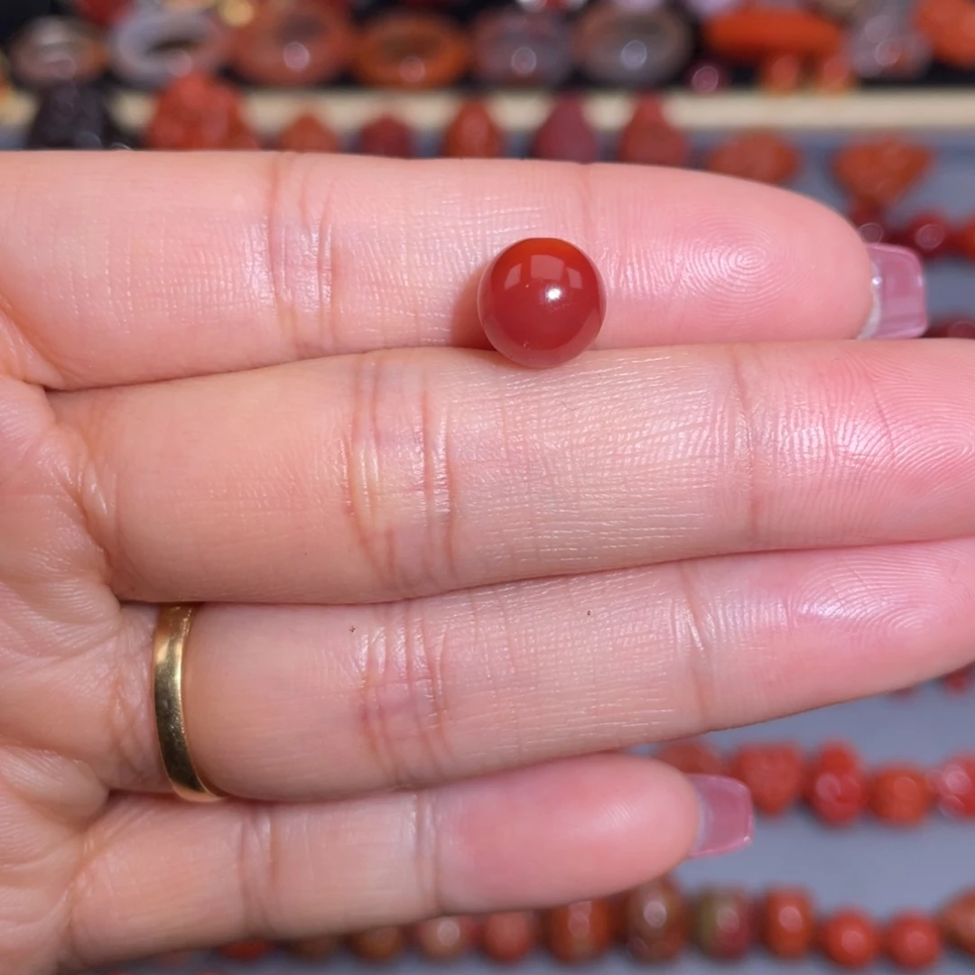 南红玛瑙瓦西圆珠8+未镶嵌