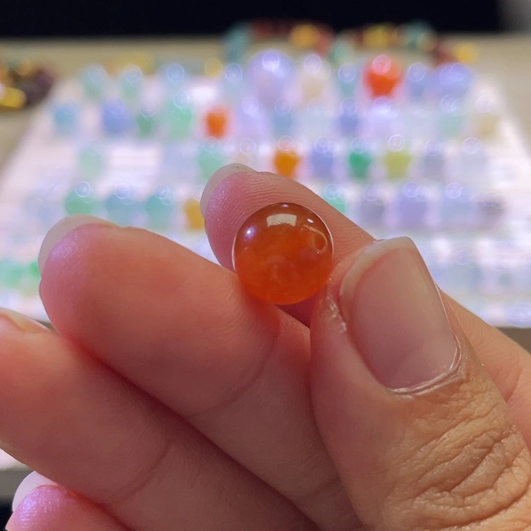 未镶嵌手串翡翠Z****z展示勿拍缅甸翡翠a货冰红买断不退