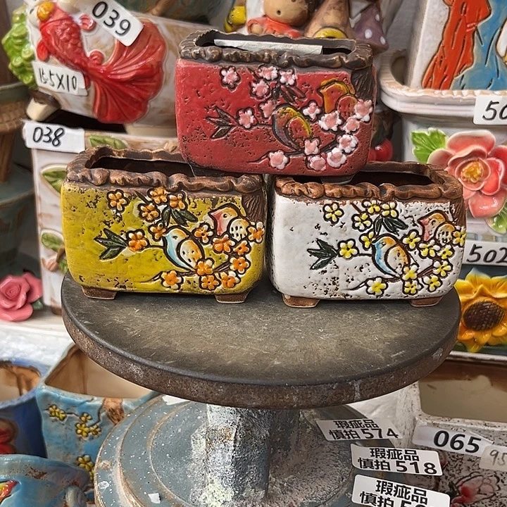 粗陶材质多肉花盆