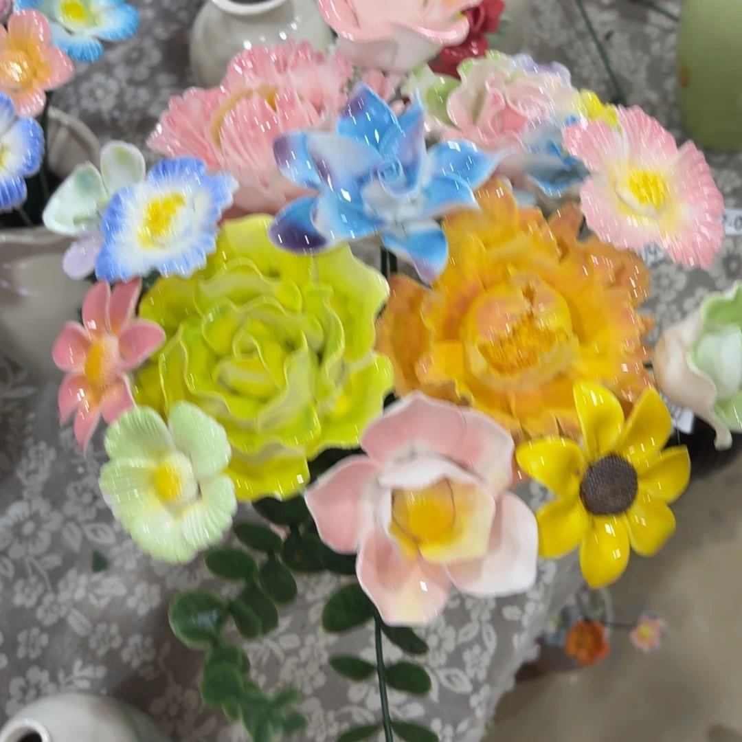 2234 陶瓷花拍满20元发货退款的拉黑
