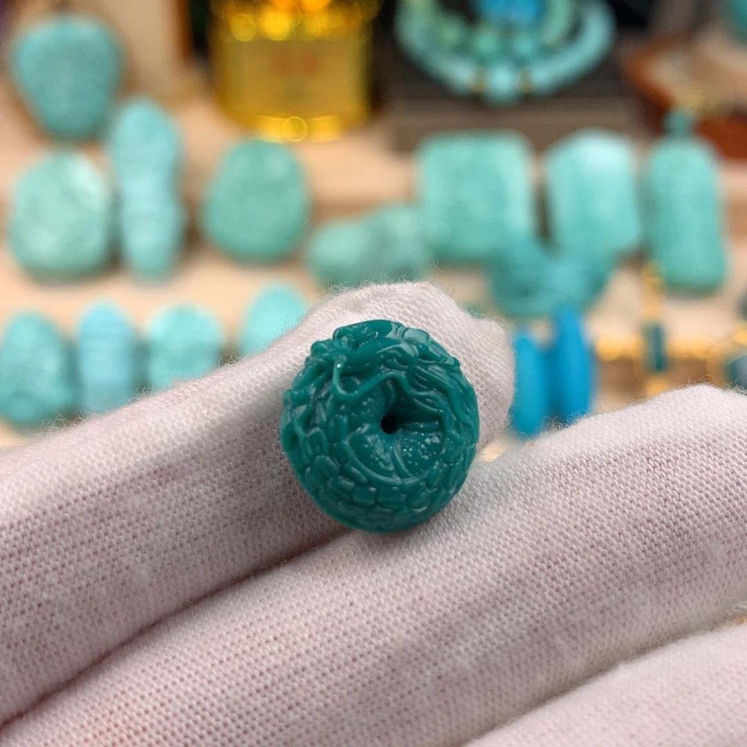 绿松石未镶嵌龙扣卡15