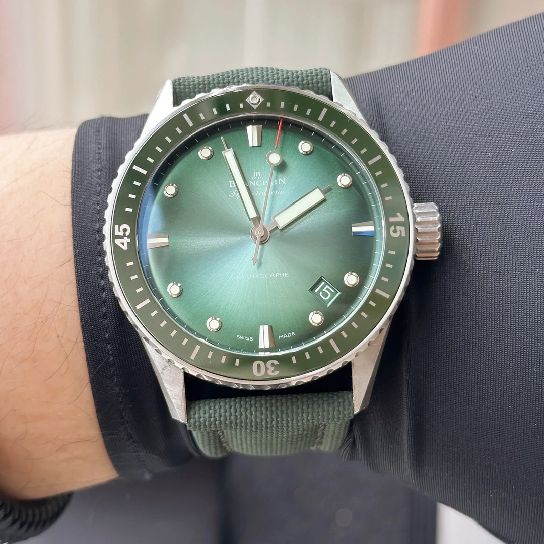 95新 宝珀 极光绿5000全套限量款高端腕表