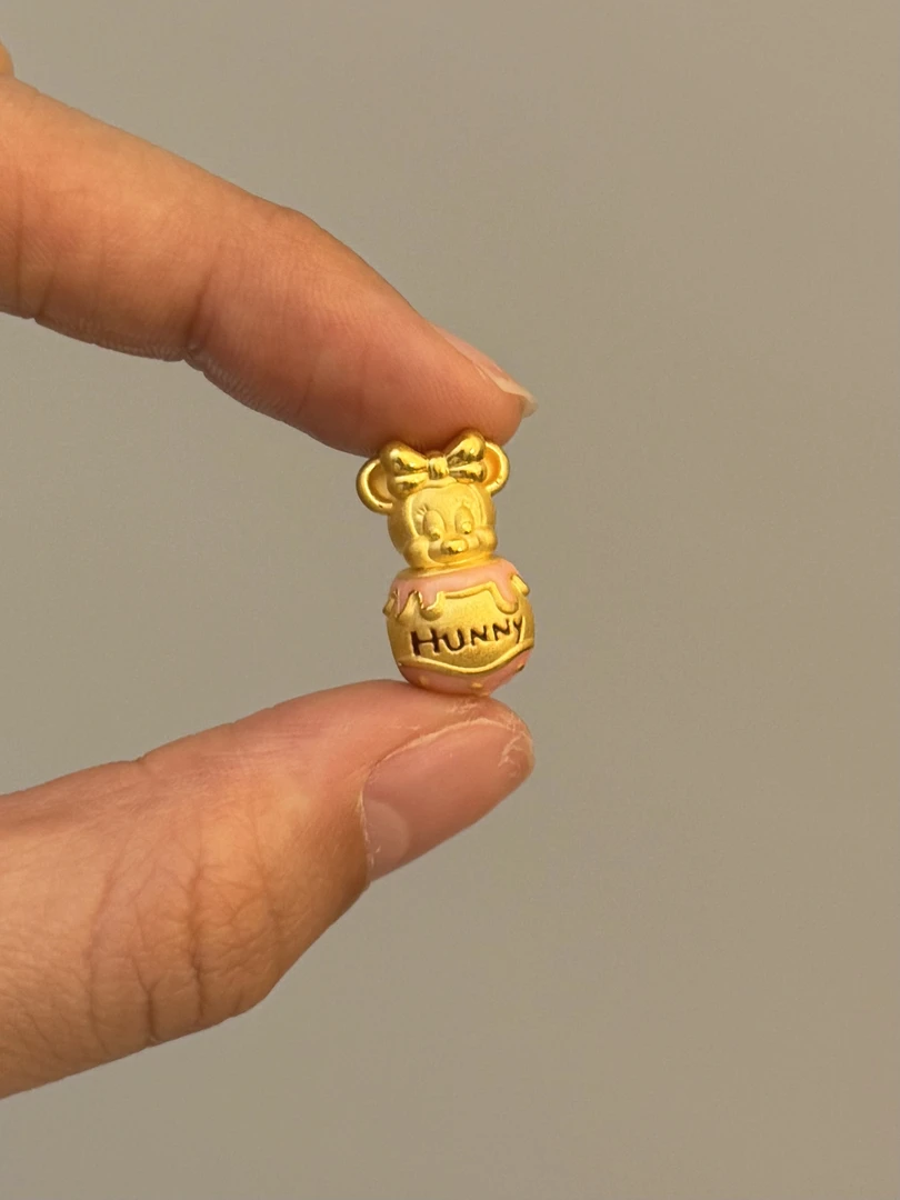 贝贝黄金 足金999 蜜罐金妮 珐琅彩 转运珠 101