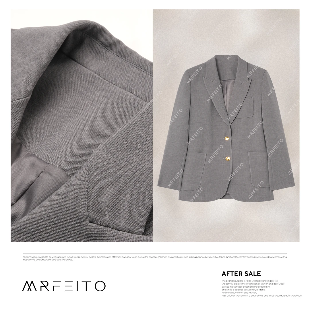 【街拍女王】2025春季新款通勤纯色气质休闲西装H261XZ01D30657