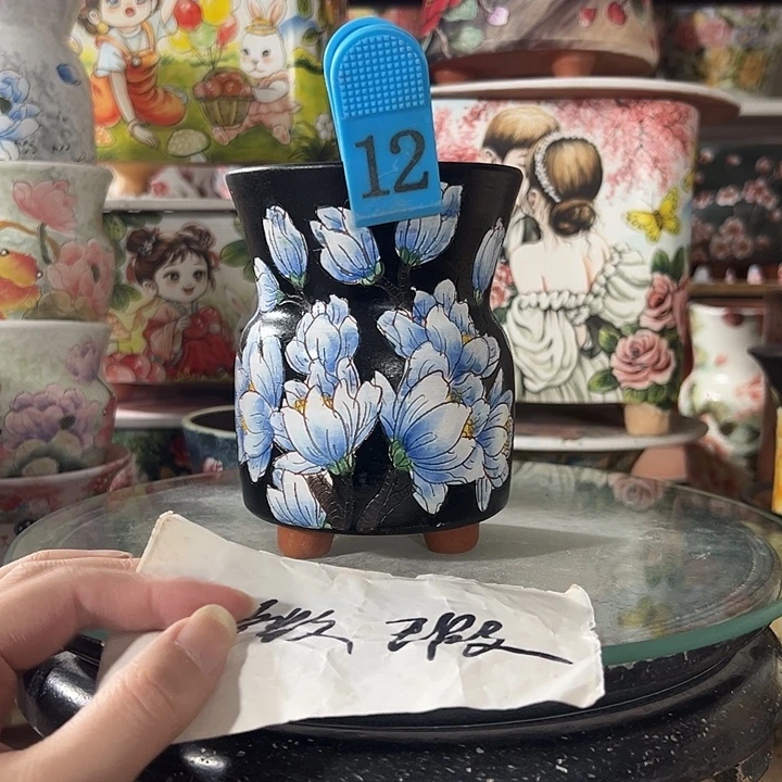 景德镇手绘花盆满38包邮