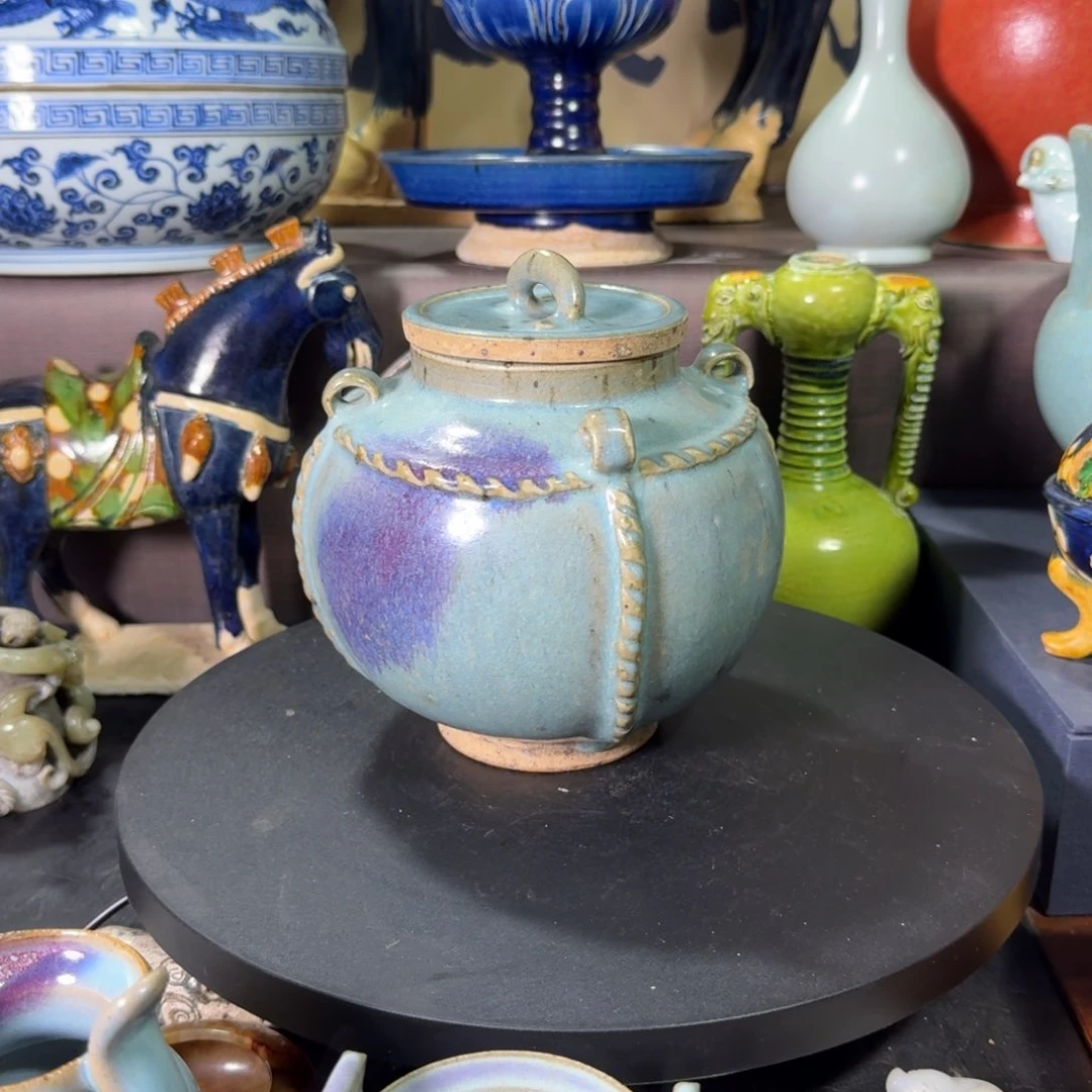 其他钧窑瓷器盖罐。。