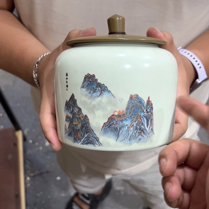 瑕疵福利品陶瓷茶叶罐介意勿拍