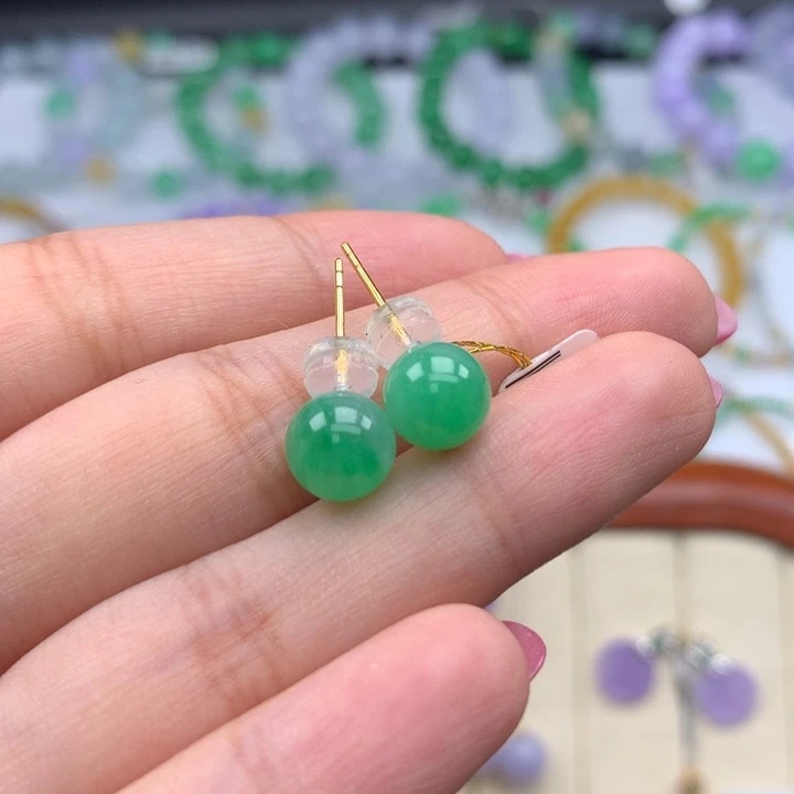 毛衣链18K金镶嵌翡翠