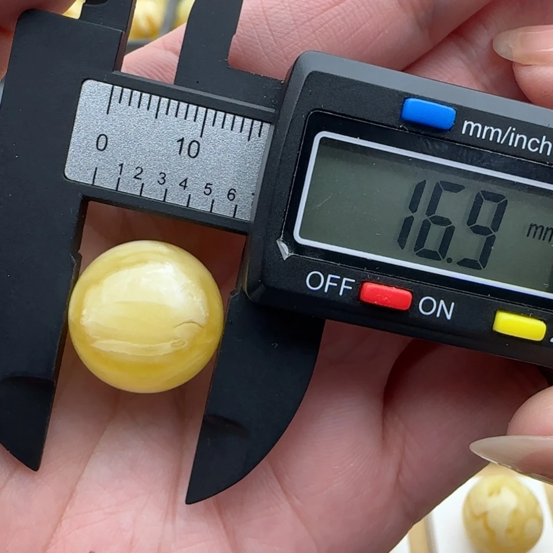 蜜蜡未镶嵌裸石特色眼睛妖花珠子