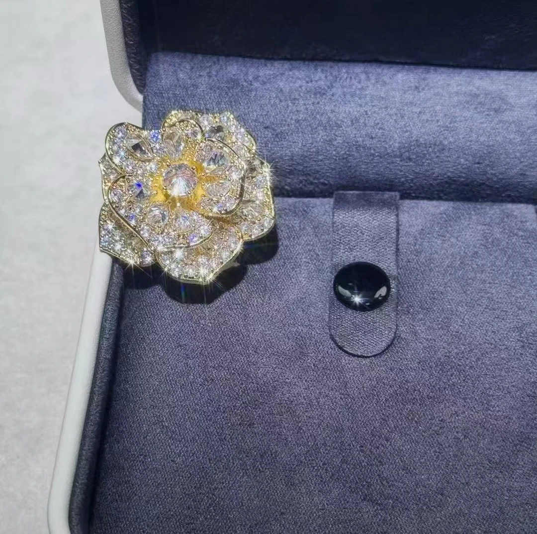 合金胸针 【花好月圆】简约百搭精致优雅高档春夏时尚胸针