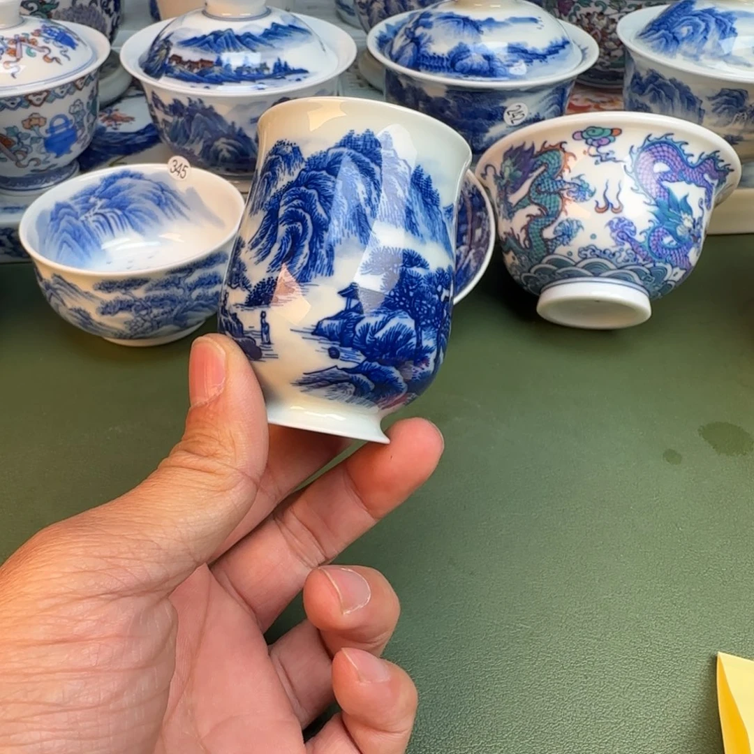 陶纯手工纯手绘茶具石头373