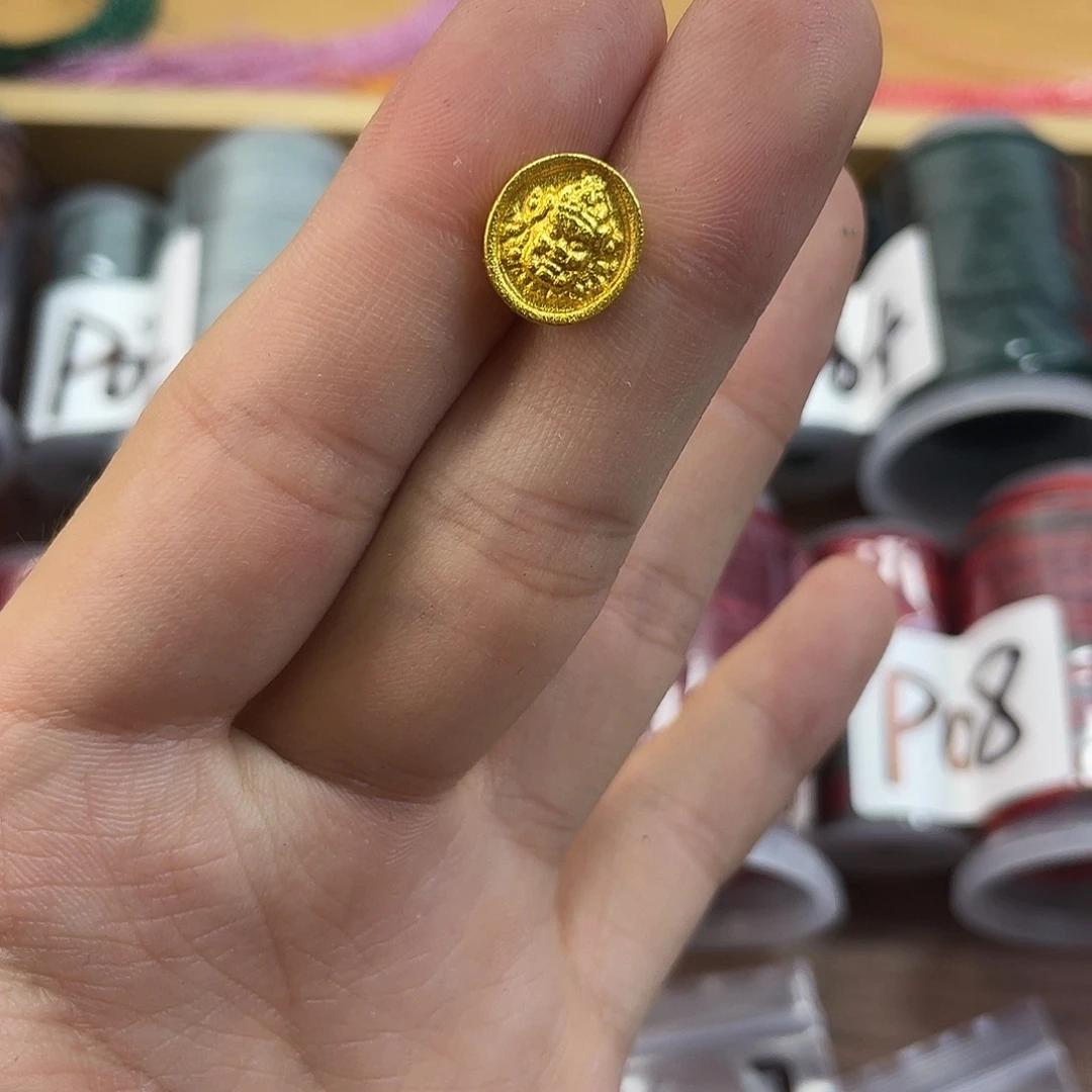 聚酯纤维黄财压襟扣（2个装）