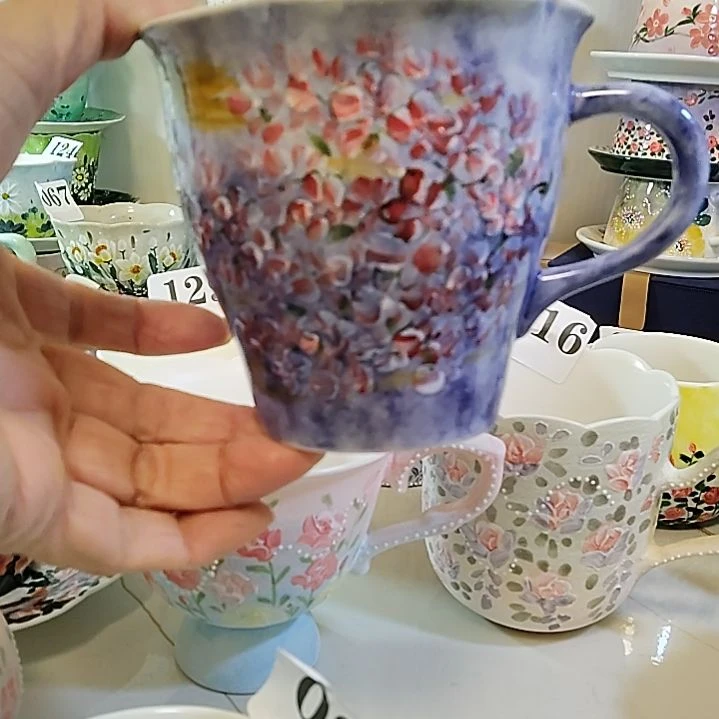 瓷杯子景德镇陶瓷釉下彩咖啡杯