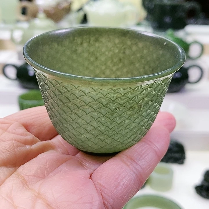 未镶嵌和田玉挂件茶杯90m l