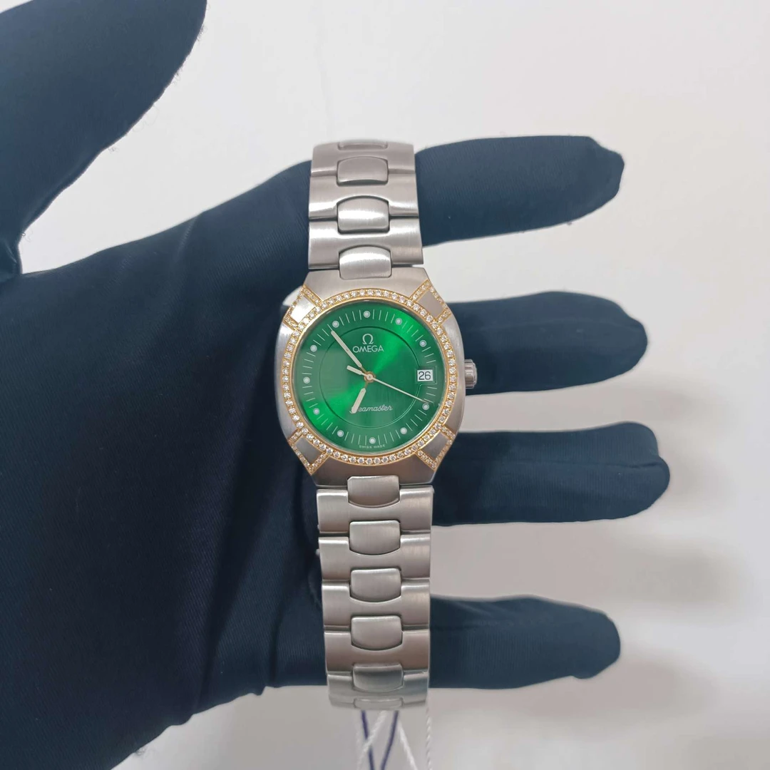 99新 Omega/欧米茄 欧米茄海马系列-A0342-绿盘钻圈