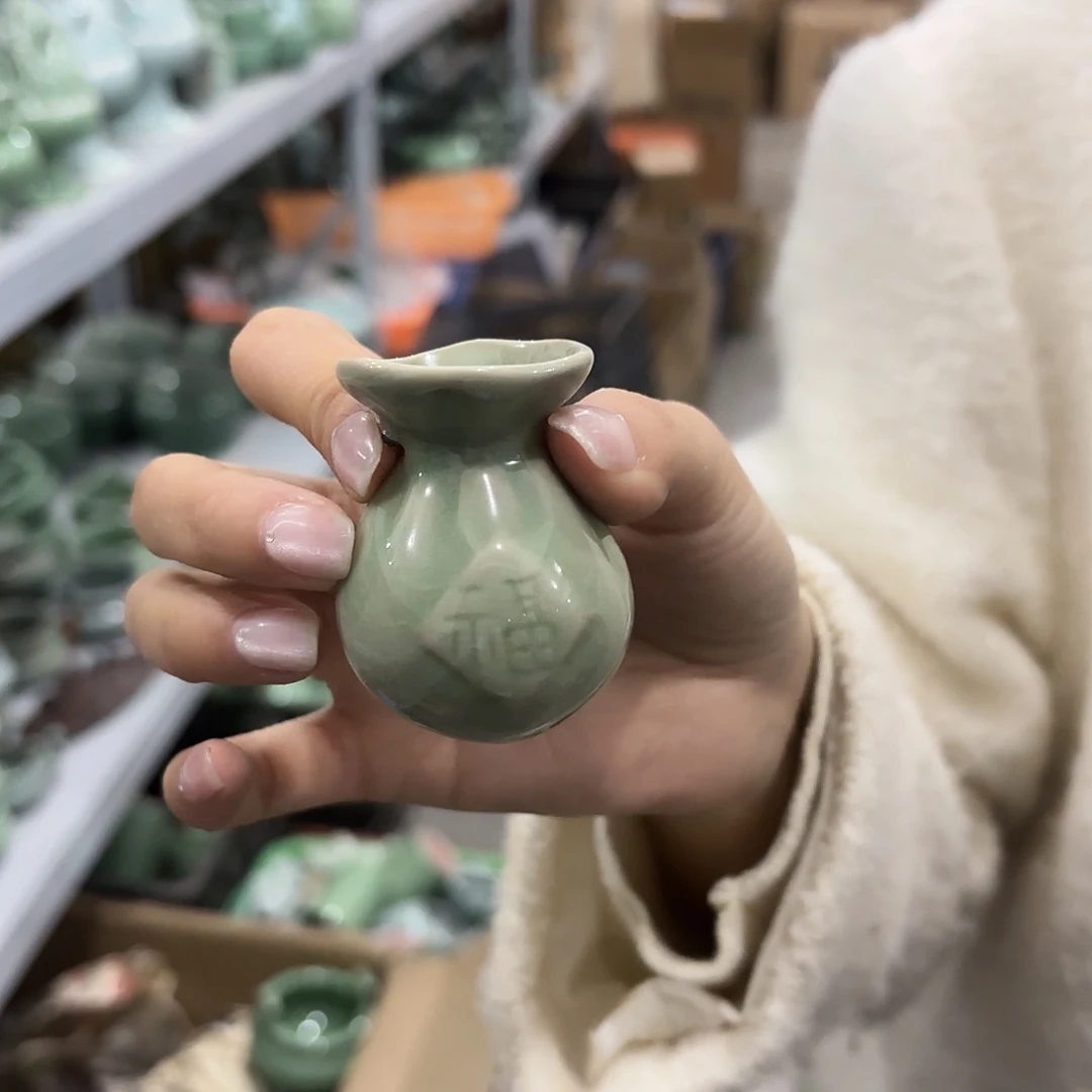 龙泉云间青瓷小米茶器