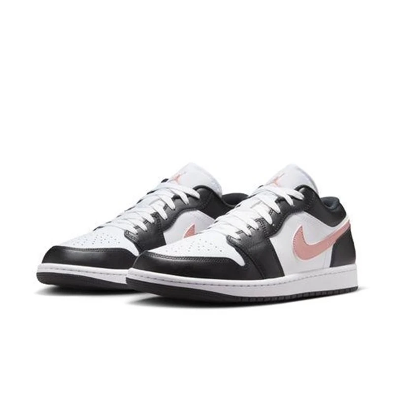 NIKE/耐克AJ1男鞋黑白粉勾复古低帮运动鞋553558-165
