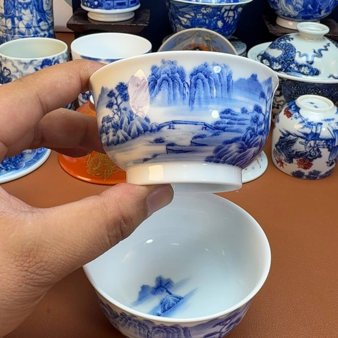 长***里杯子景德镇全手工手绘陶瓷